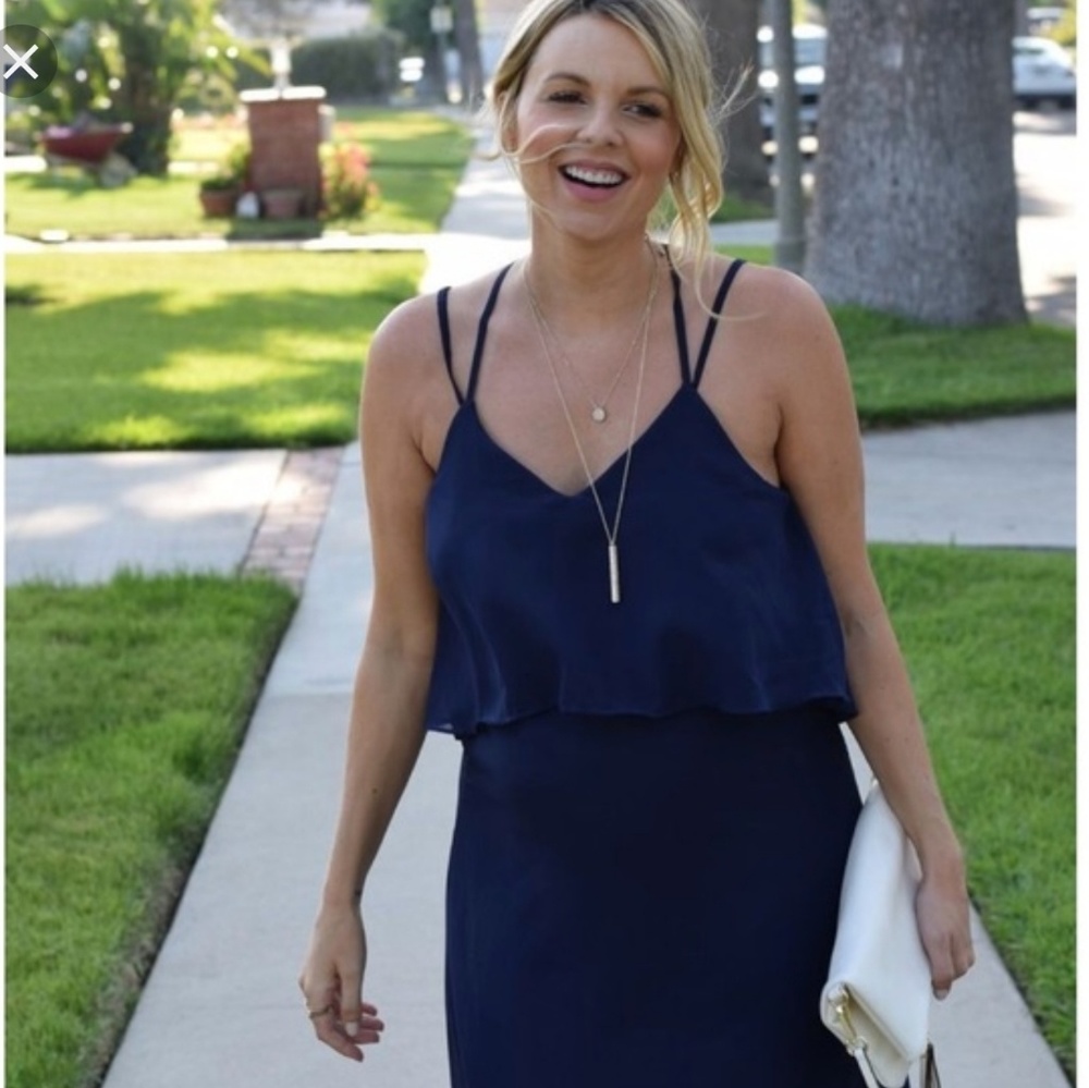 Charming Charlie Navy Maxi Dress